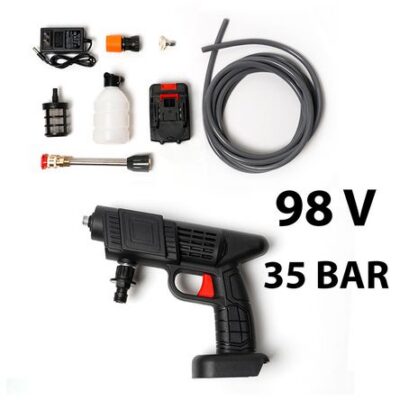 Hidrolavadora 98V Pistola de Agua alta presion 35 Bar Potencia Inalambrica