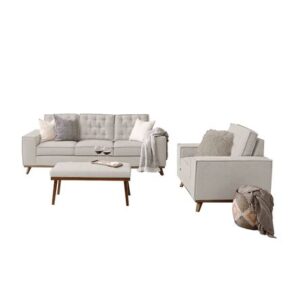 Juego de sala 3 1 + mesa de centro Kloe Blanco