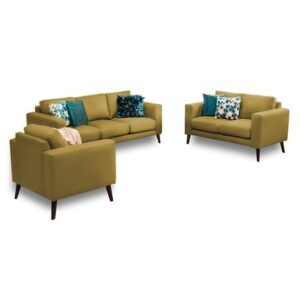 Juego de Sala 3 2 1 Home Premium Miranda Mostaza