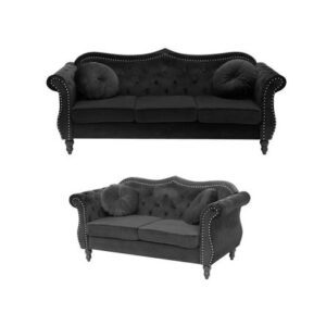 Juego de sala formas home Bodo negro