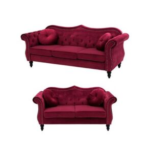 Juego de sala formas home Bodo Rojo