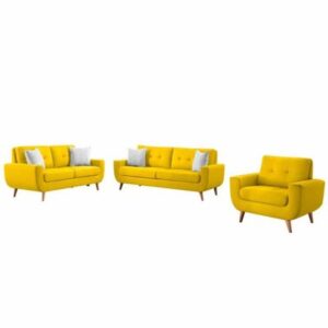 Juego de Sala Vintage 321 Munich Rabhé Amarillo