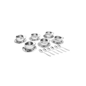Juego de te o cappuchino TRAMONTINA de acero inox X 18Pz