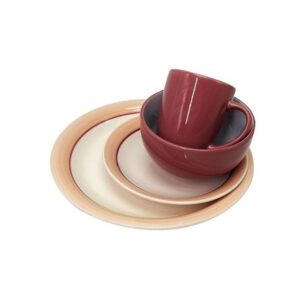 Juego de Vajilla Handpaint Mora Cerámica 16 Piezas