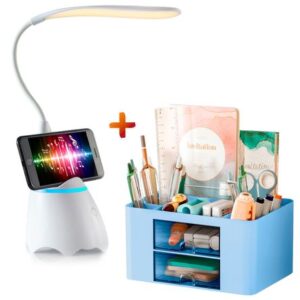 Lámpara LED con Bluetooth Y52 Y Caja Organizador de Escritorio U74 CL