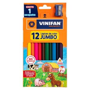 Lápices de Color VINIFAN Jumbo Largo Caja 12un
