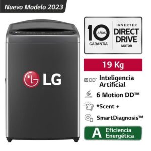 Lavadora 19Kg LG Smart Motion Carga Superior Negro WT19BPB
