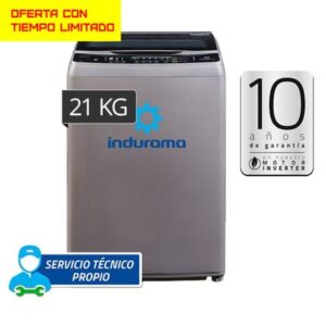 Lavadora Indurama de 21 Kg Carga Superior Lri 21cri Silver