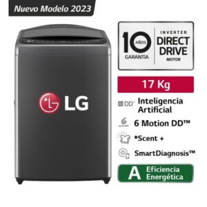 Lavadora LG WT17BV6 AI DD Carga Superior 17Kg Negro Claro