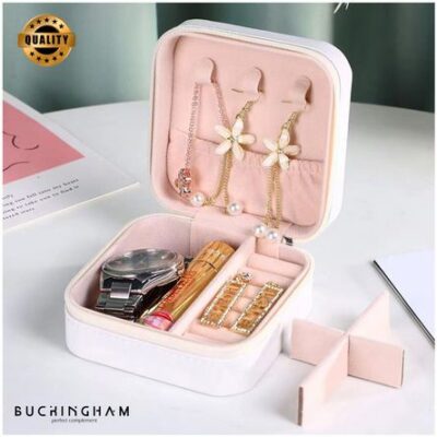 Maletín estuche organizador joyero viaje Blanco Buckingham MDA290041