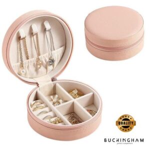 Maletín organizador joyero viaje Rosado Buckingham MDA290042 Redondo