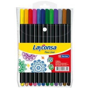 Marcador LACONSA Fineliner Triangular Paquete 12un