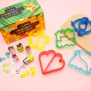 Pack de Moldes Cortadores de Sándwich Infantil Loncheras Divertidas 36 Piezas