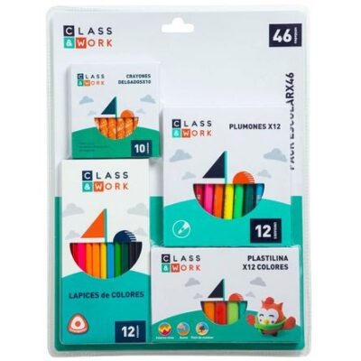 Pack Escolar CLASS&WORK Básico 46un