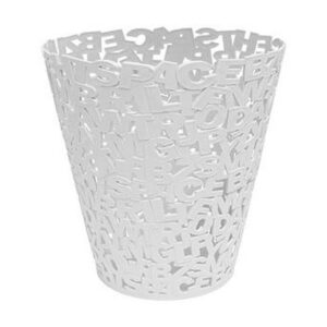 Papelera Letras blanca