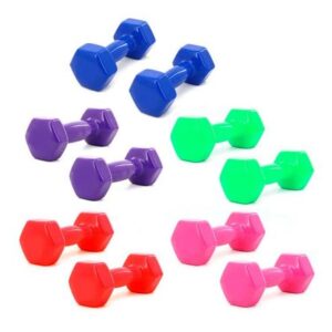 Par De Pesas 1 Kg Mancuernas Plastificadas