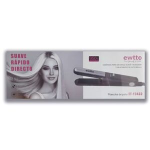 Plancha Alisadora de Cabello Ewtto Cerámica Negro