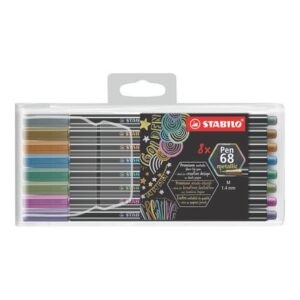 Plumones Pen 68 Metallic x 8 unidades 6808/8-11