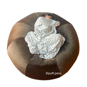 Puff Cama King PuffPerú en Terciopelo Color Moro