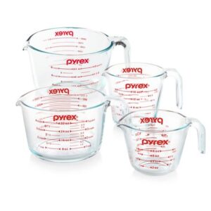 Pyrex Set de Tazas Medidoras 250, 500, 1000 y 2000 ml