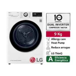 Secadora LG DF9WVC2S6 Conectividad WiFi Carga Frontal 9kg Blanco