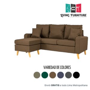 Seccional Kenida Marron Living Furniture Kenida
