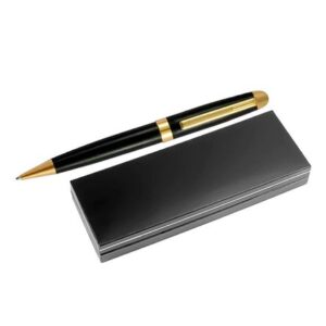 Set Carl Black Boligrafo Lapicero de Madera y Caja