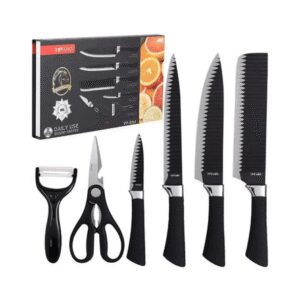 Set de Cuchillos Negros x 6 Piezas