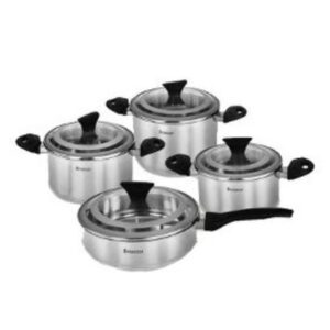 Set De Olla De Acero Inox 8 Piezas Finezza Modelo Fz1052tg