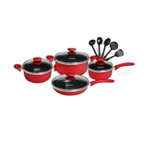 Set de Ollas Fineza Antiadherente13 Piezas Rojo