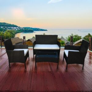 Set de terraza Larisa 1 sofá + 2 butacas + mesa