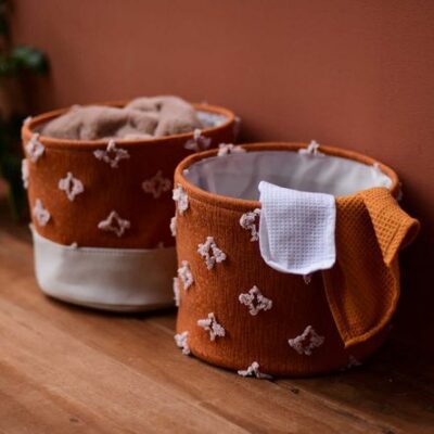Set x 2 canastas Rombo 30×23/27x21cm Kentia Exotic