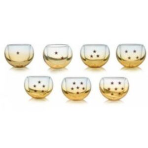 Set x7 Vasos del Dragón 250ml Vidrio Doble Pared