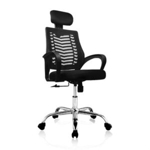 Silla de Oficina Ergonomica con Cabecera Viggo Negro