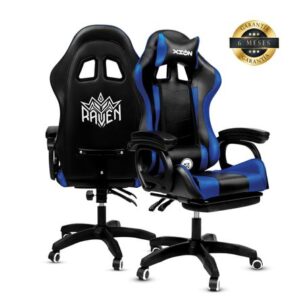 Silla Gamer Raven Xion 135° Con Masajeador – Azul