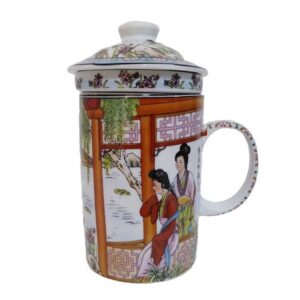 Taza Ceramica Con Filtro Oriental Palacio Lago 3pza