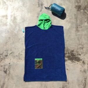 Toalla Cordano Poncho Adulto Azul cap verde Talla L Unisex