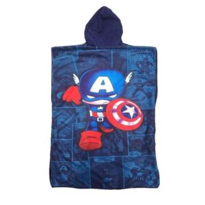 Toalla Cordano Poncho Adulto Capitán América Talla L Unisex