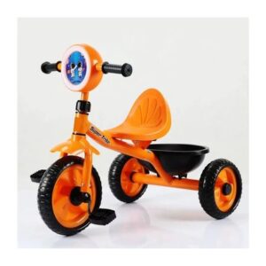 Triciclo Para Niños Infantil Con Luces Y Música Naranja