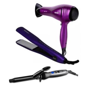 Tricombo Plancha Alisadora Siegen SG-4750 + Rizadora Siegen 25mm + Secadora Siegen SG3031 2200W