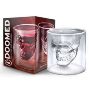 Vaso Calavera 140ml Vidrio Doble Pared