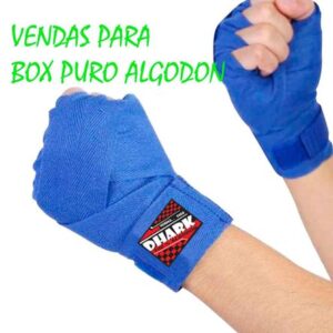 Vendas de Boxeo Dhark 100 % Algodón de Ancho 7cm x 4.5 mt de Largo Color Azulino