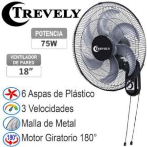 Ventilador de Pared TREVELY 18¨ Pulgadas VT-182 75W