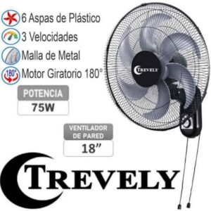 Ventilador de Pared TREVELY 18¨ Pulgadas VT-182 75W
