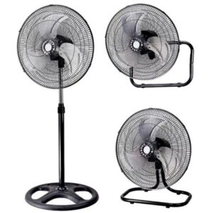 Ventilador Semi Industrial 3 en 1 Aspas de Metal Para Piso Mesa Pared