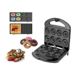Wafflera RAF 2en1 waffles y mini donas placas Intercambiables 850watts