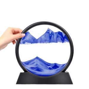 Adorno Tipo Reloj De Arena Relajante De Escritorio Azul 899AZ05