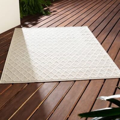 Alfombra de exterior Puntos Gris 230x160