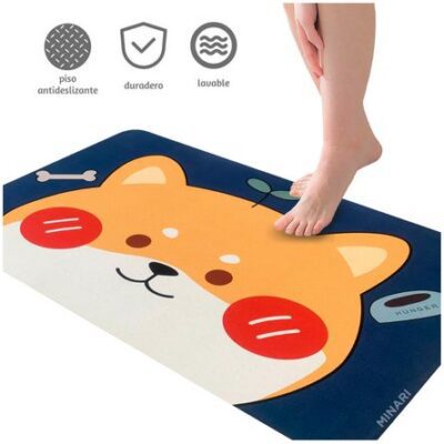 Alfombra Decorativa Piso para Cocina Baño Antideslizante Perrito 357A