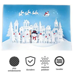 Alfombra Navideña Tapete Piso Antideslizante -A